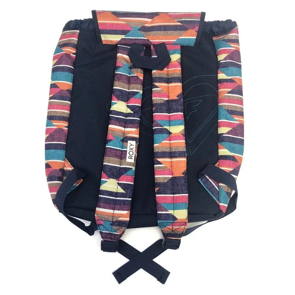 Roxy Multicolor Abstract Large Bookbag Backpack